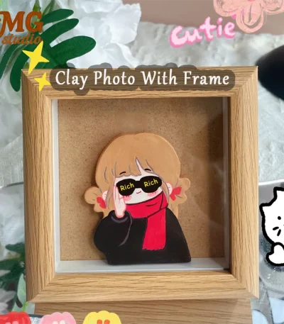 Custom Clay Fridge Magnet with Frame