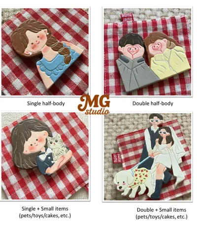 Custom Clay Fridge Magnet with Frame