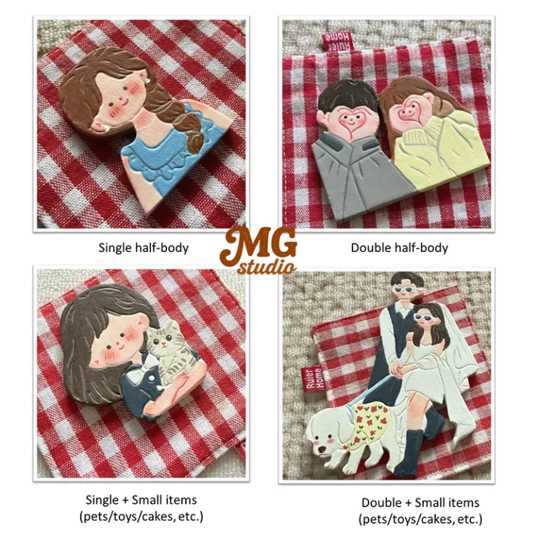 Custom Clay Fridge Magnet with Frame