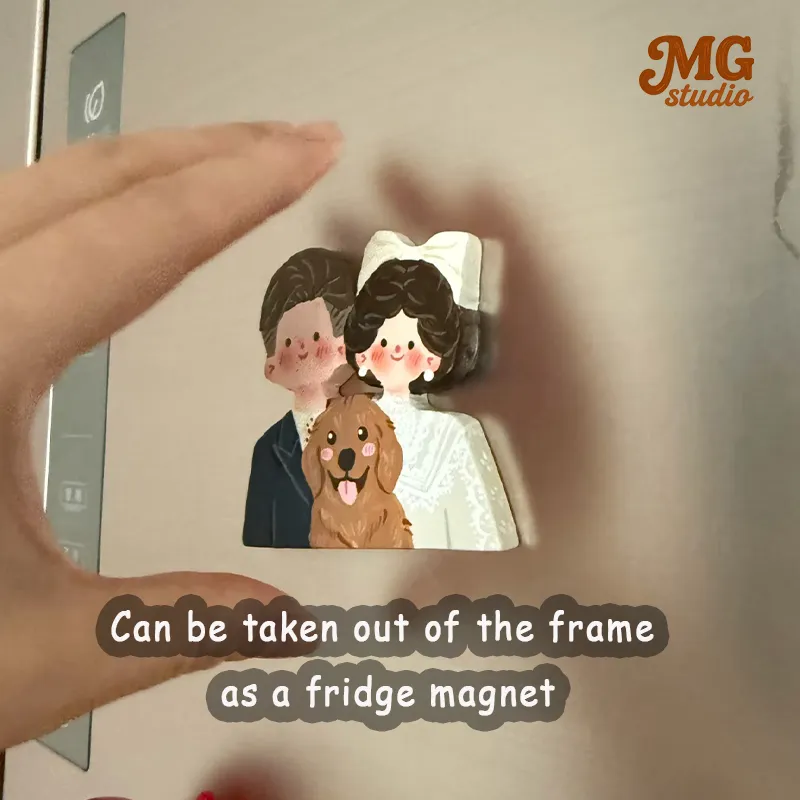 Custom Clay Fridge Magnet with Frame
