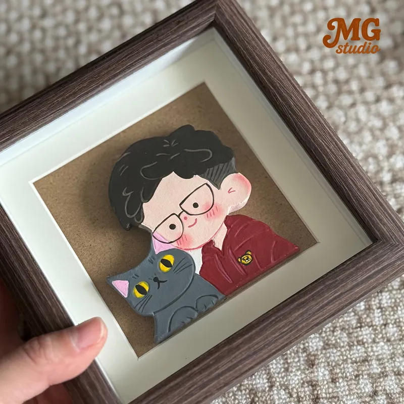 Custom Clay Fridge Magnet with Frame