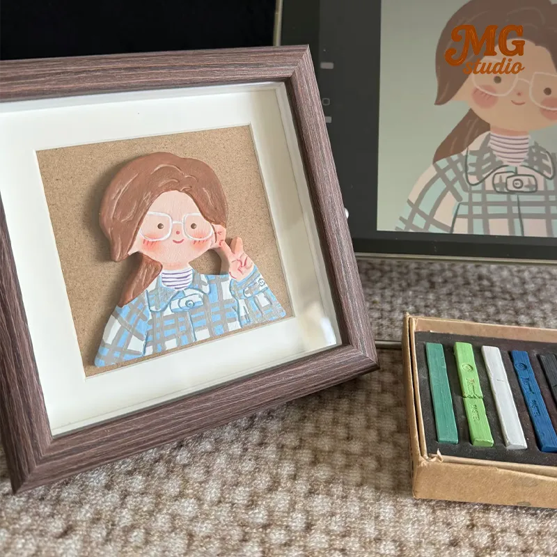 Custom Clay Fridge Magnet with Frame