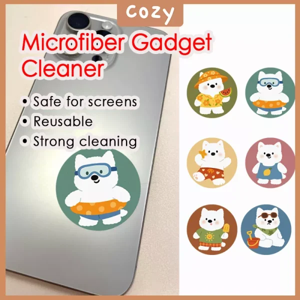 Summer Puppy  Phone Screen Cleaner, Microfiber Sticky Gadget for All Screens
