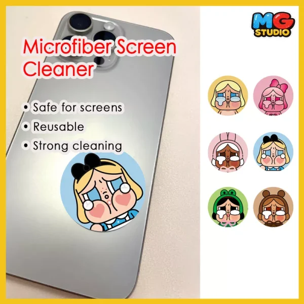 Crybaby Microfiber Phone Screen Cleaner, Sticky Gadget for All Screens
