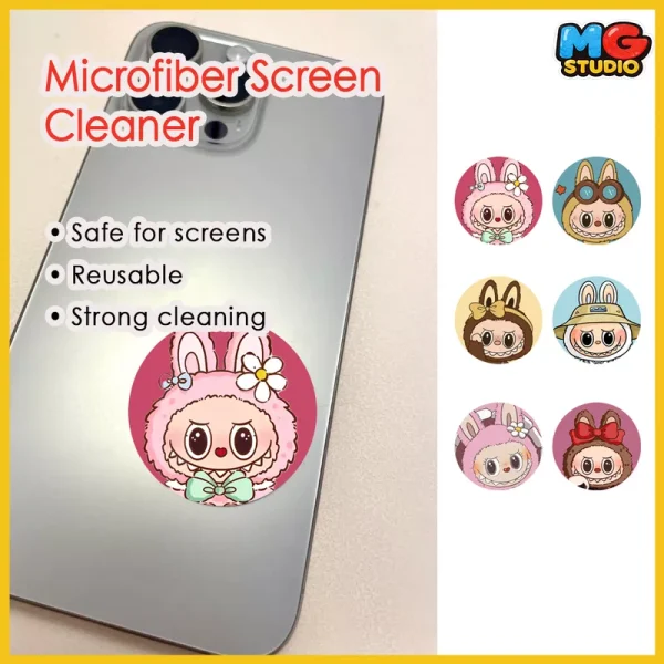 Labubu  Phone Screen Cleaner, Microfiber Sticky Gadget for All Screens