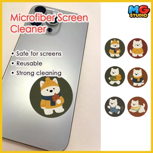 Lovely puppy  Phone Screen Cleaner, Microfiber Sticky Gadget for All Screens
