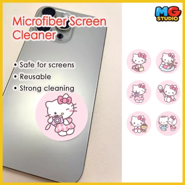 Hello Kitty Phone Screen Cleaner, Microfiber Sticky Gadget for All Screens